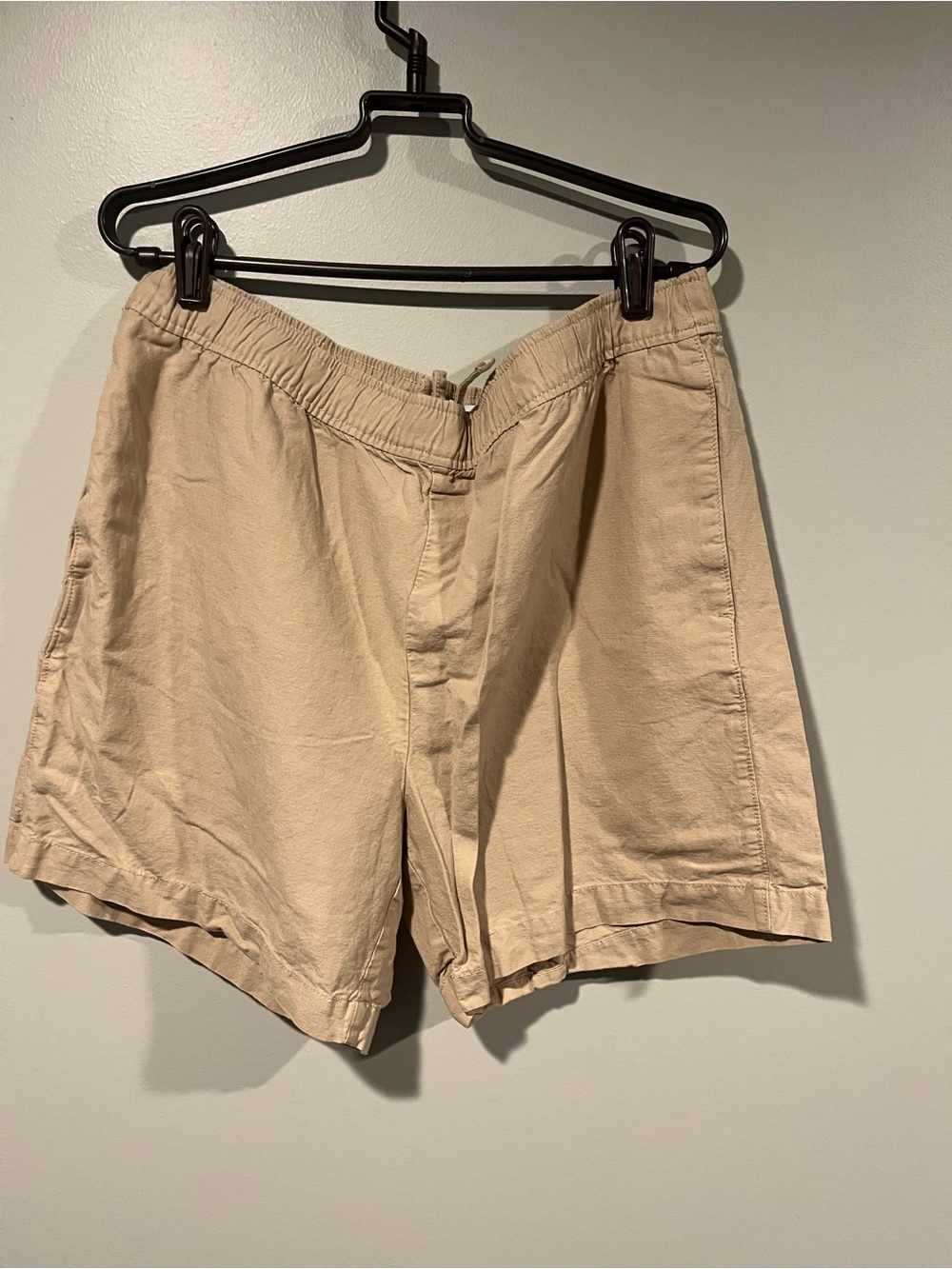 Calvin Klein Tan Elastic-Waist Flat Front Men's Shorts